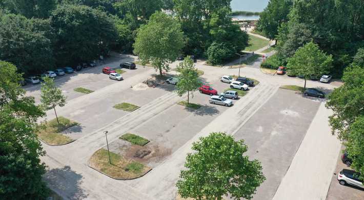 Werkzaamheden parkeerplaats noordkant